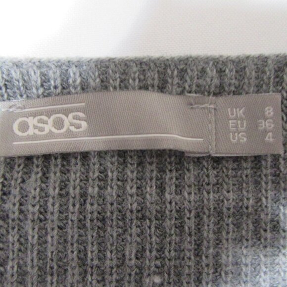 ASOS Grey Short Sleeve Sweater Dress - Picture 7 of 10
